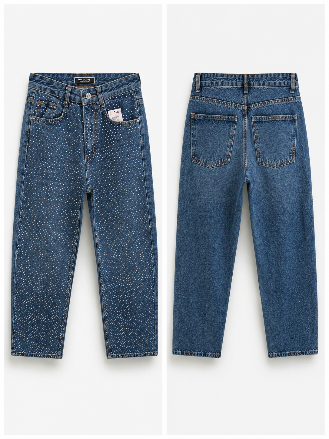 Blue Rhinestone Jeans