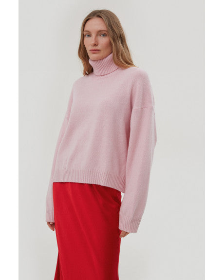 Loose-fitting sweater (rose)