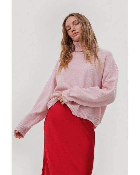 Loose-fitting sweater (rose)