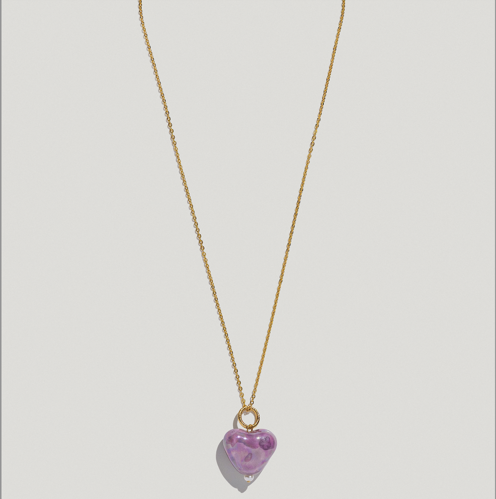Porcelain heart violet