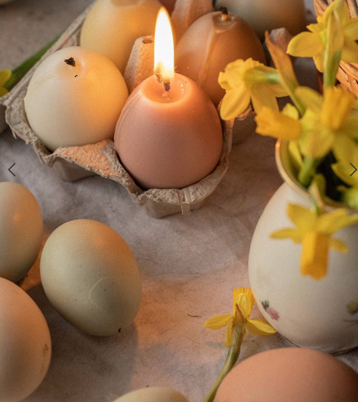 Egg Set of 4 Beeswax Candles (mix)