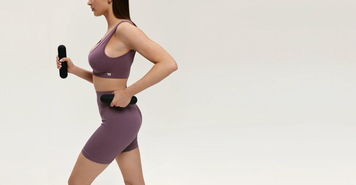 SEAMLESS RIBBED TOP PLUM