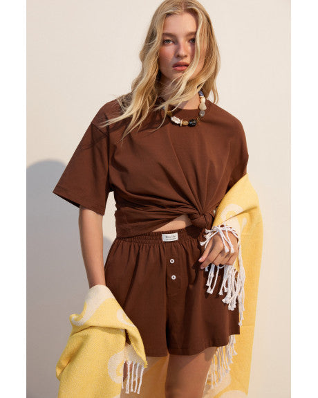 Shorts of cotton Slow Life