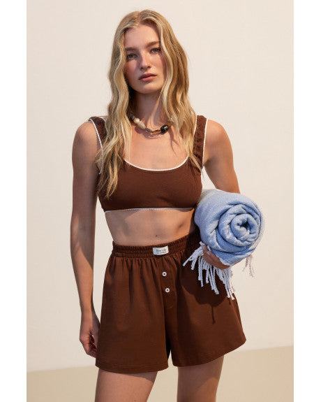 Shorts of cotton Slow Life