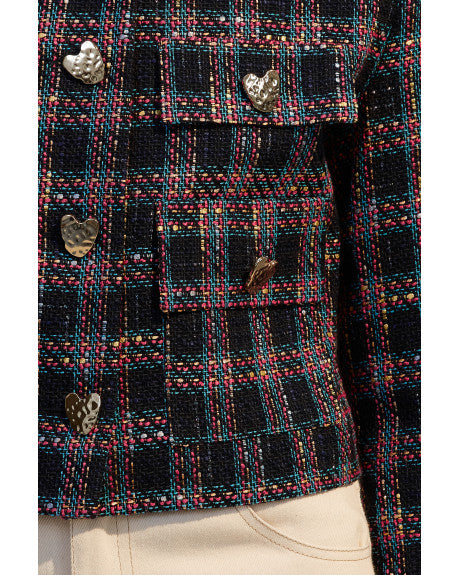 Classic tweed jacket ( dark blue)