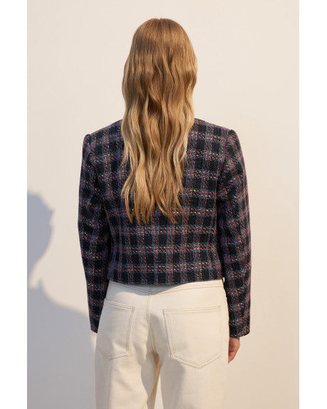 Classic tweed jacket ( dark blue)