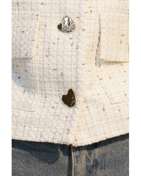 Classic tweed jacket ( milk)