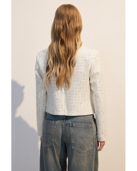 Classic tweed jacket ( milk)