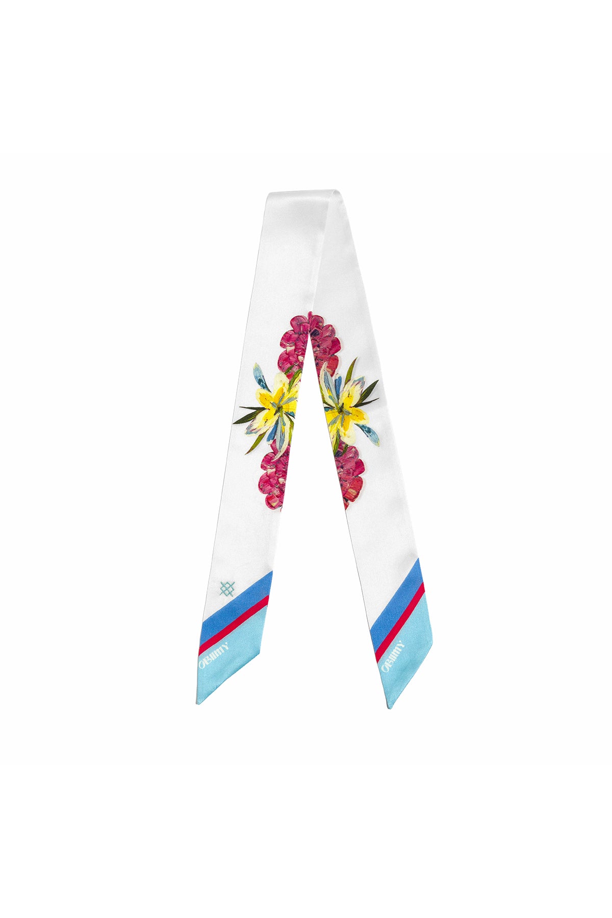 Silk twill "Summer wreath"