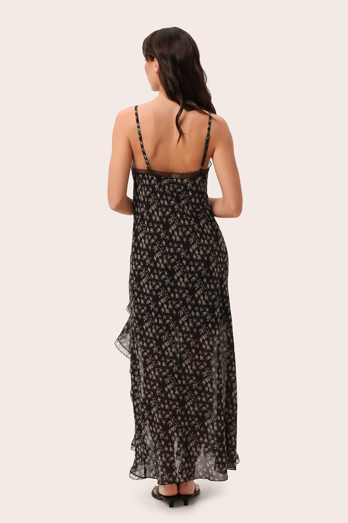 Chiffon Ruffle Maxi Dress