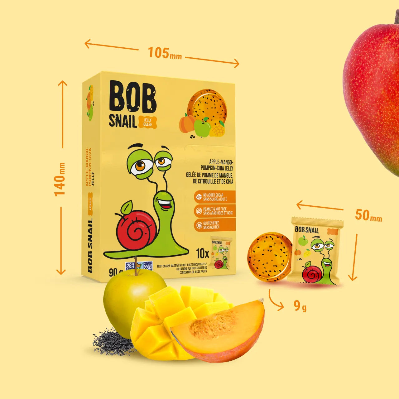 FRUIT JELLIES APPLE- PUMPKIN-MANGO-CHIA