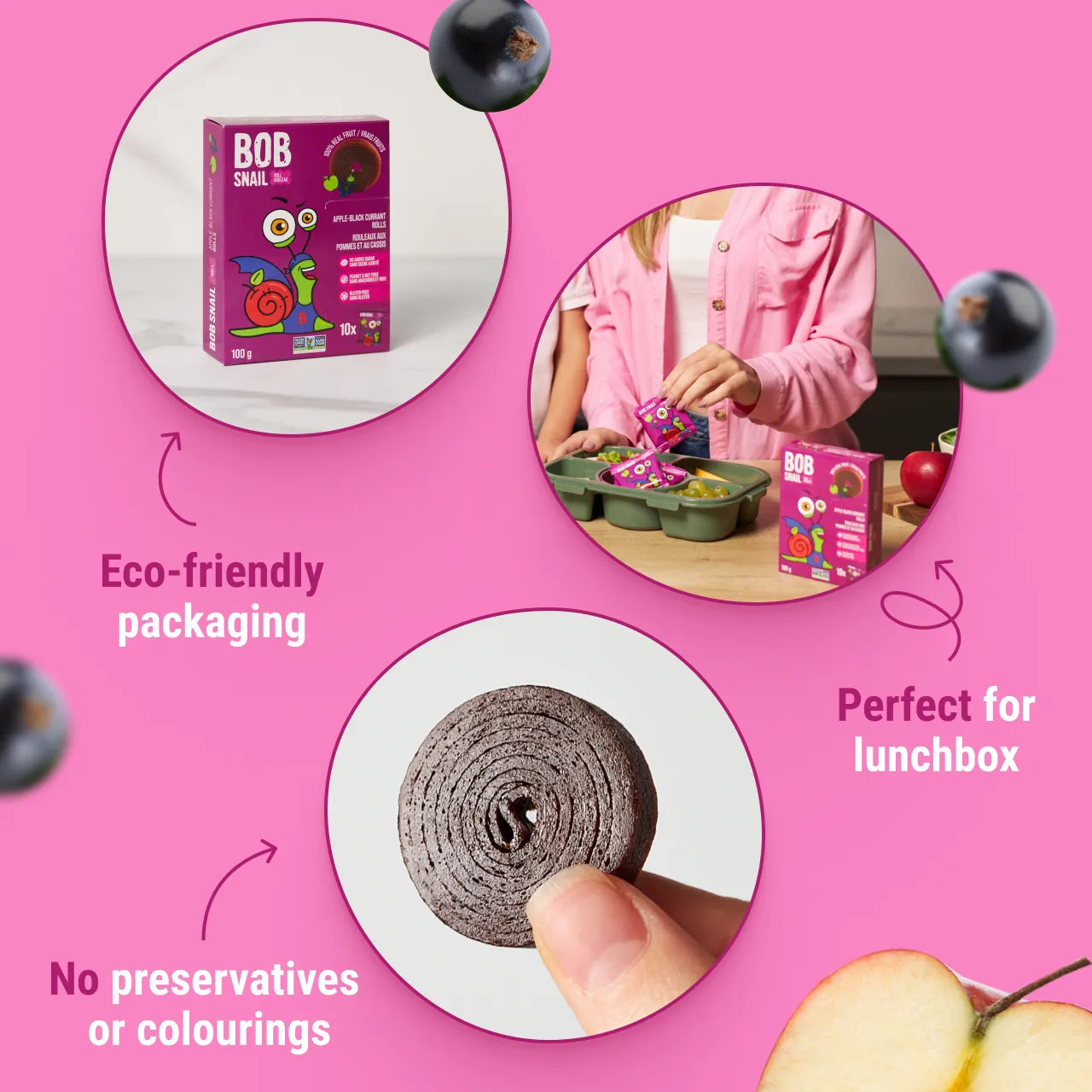 APPLE-BLACK CURRANT FRUIT ROLLS