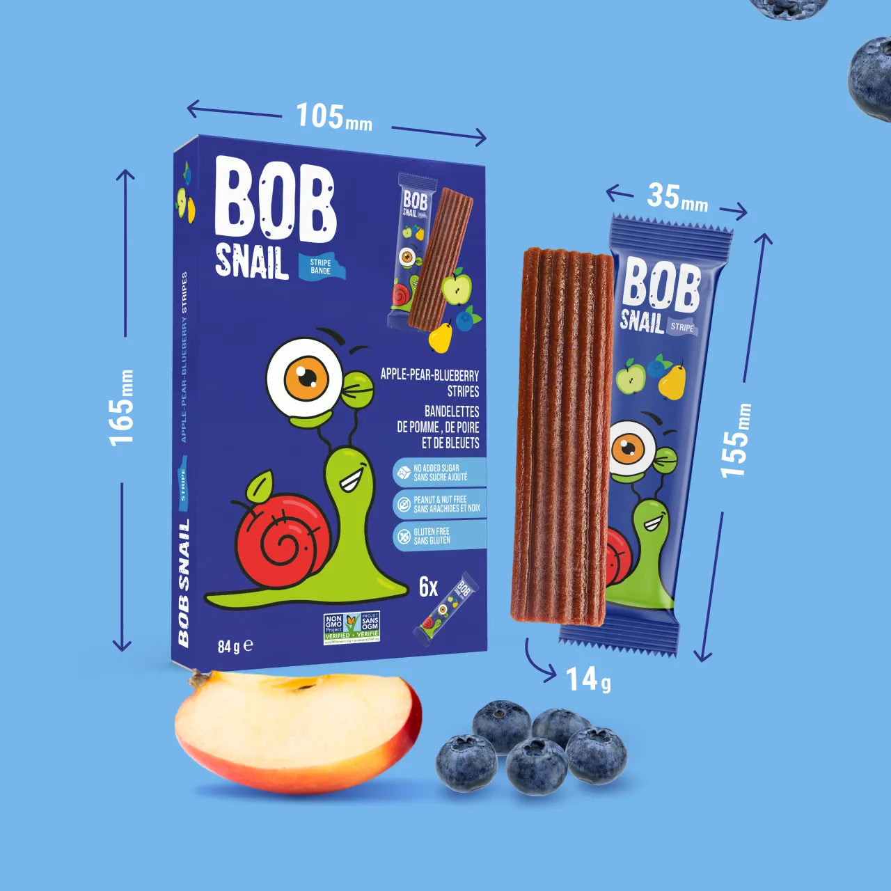 APPLE-PEAR-BLUEBERRY STRIPE