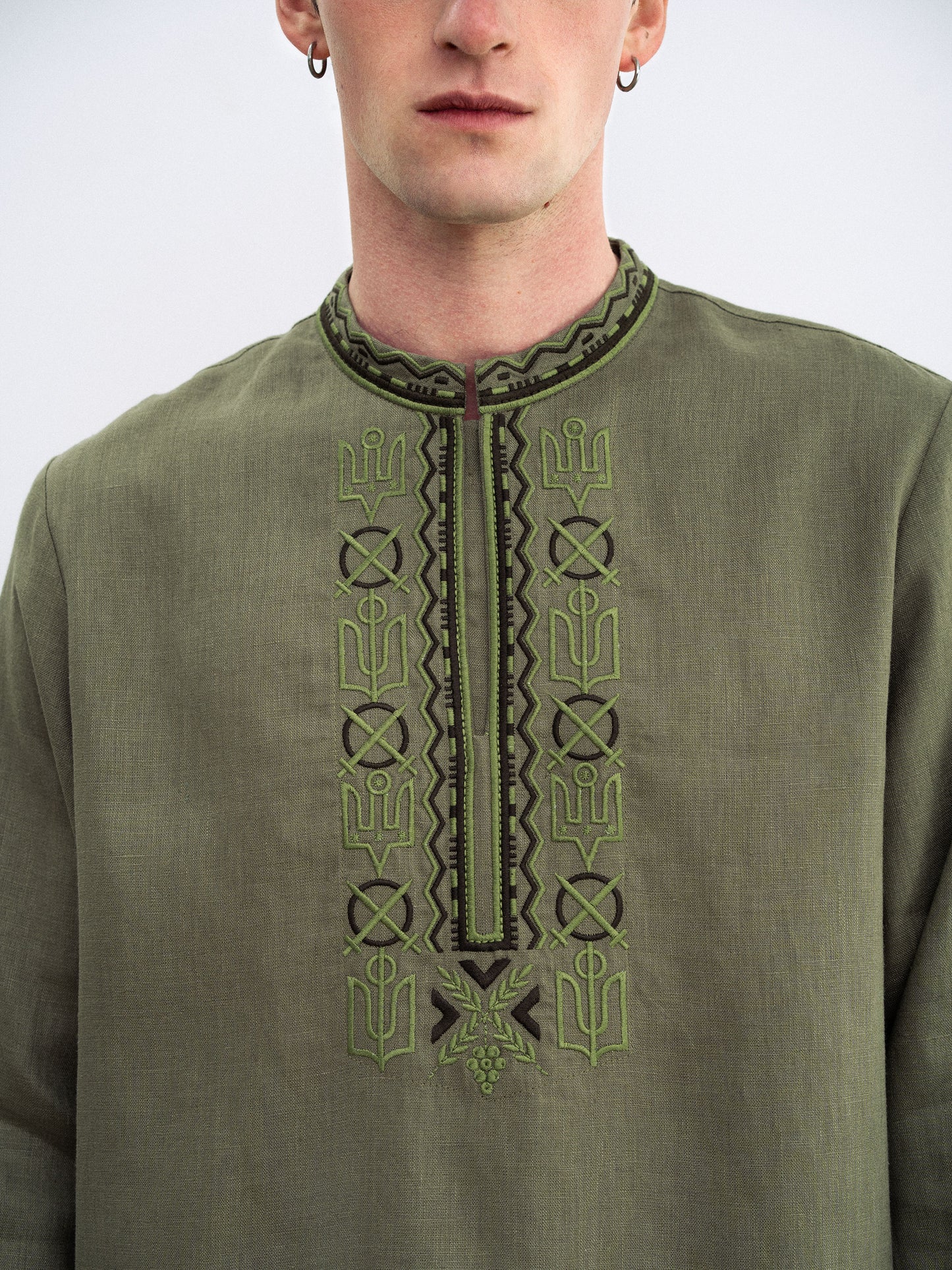 Men's embroidered shirt with symbols of Kyivan Rus 988