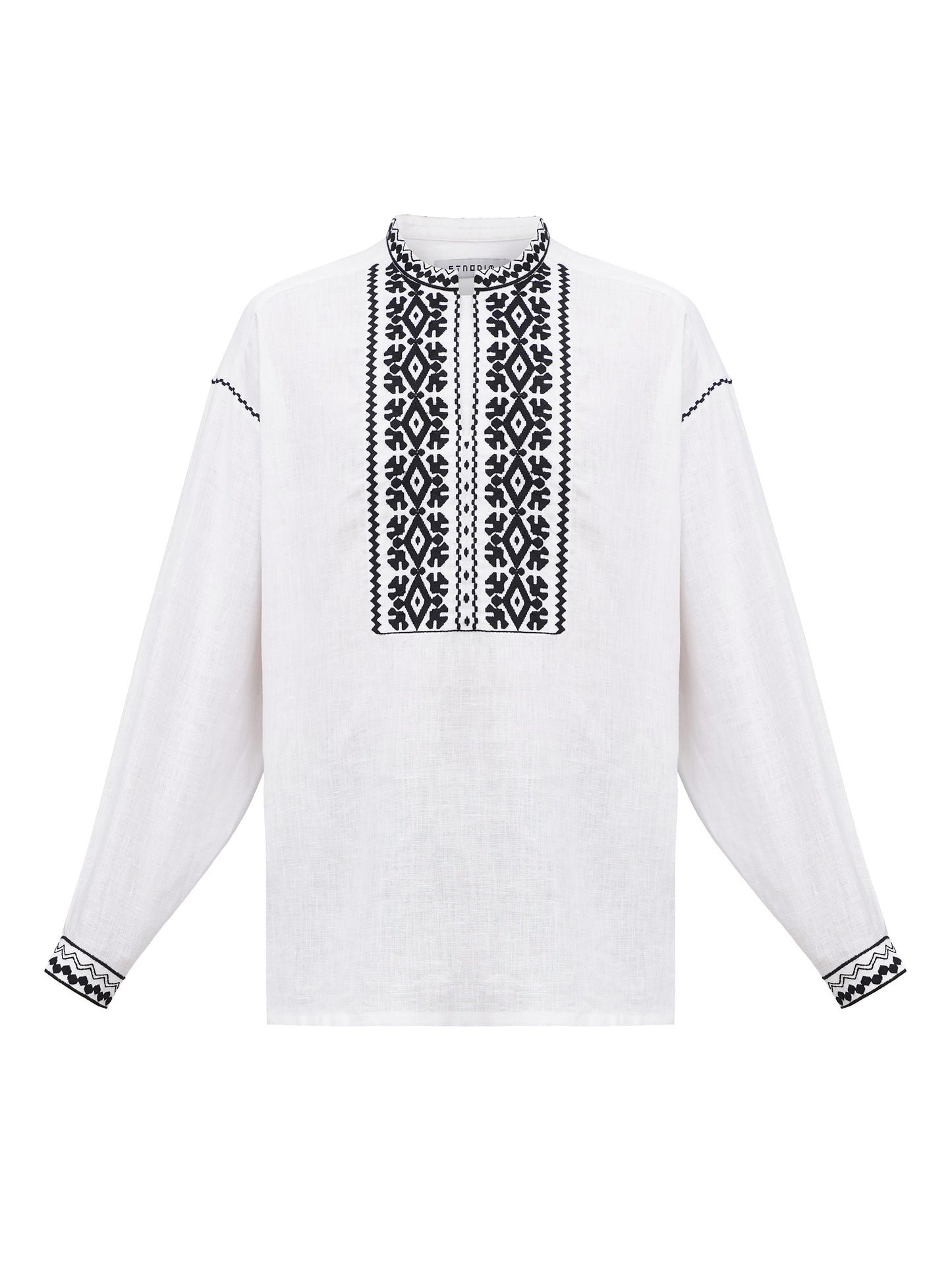 White men's embroidered shirt Kyivska