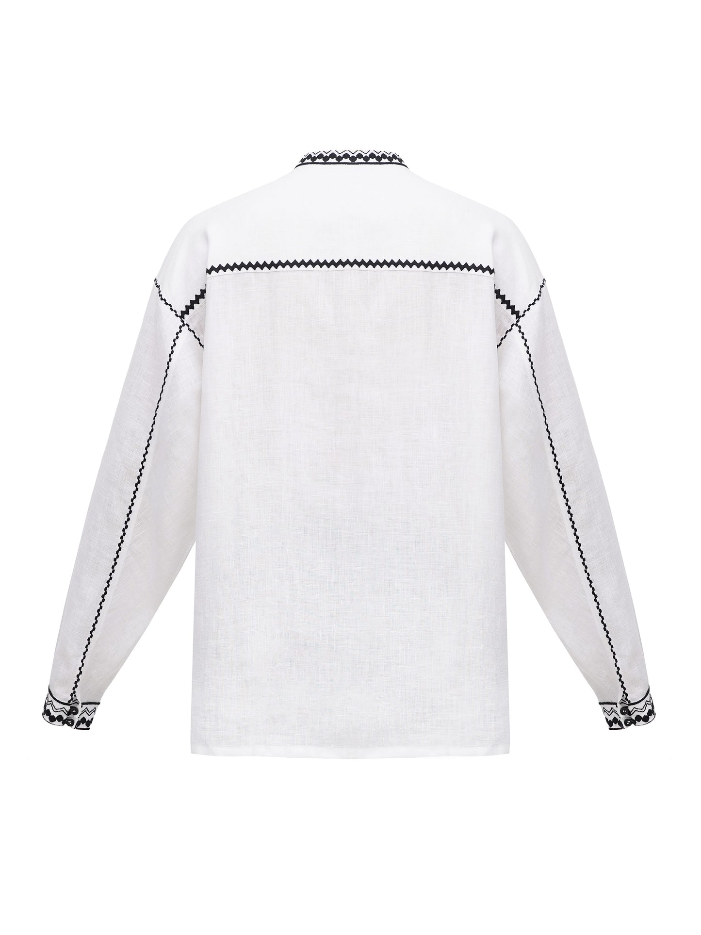 White men's embroidered shirt Kyivska