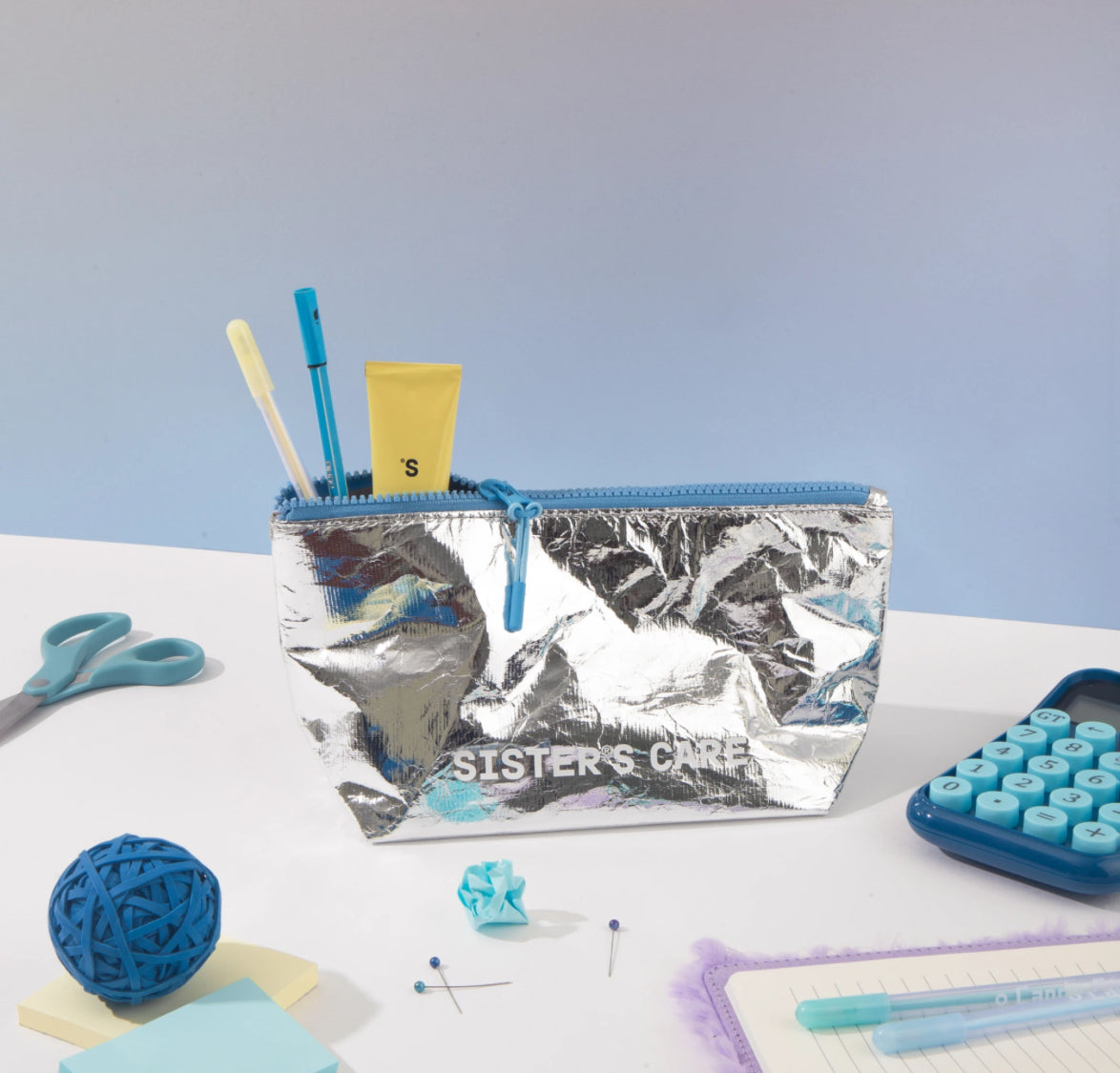 SISTER'S CARE COSMETIC BAG BLUE