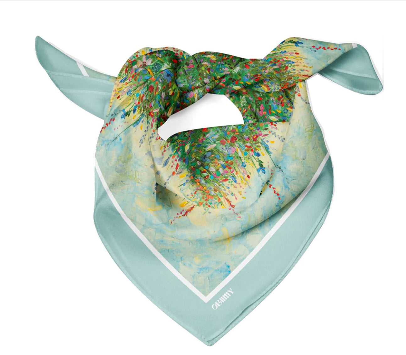 Premium silk scarf "Summer Field"