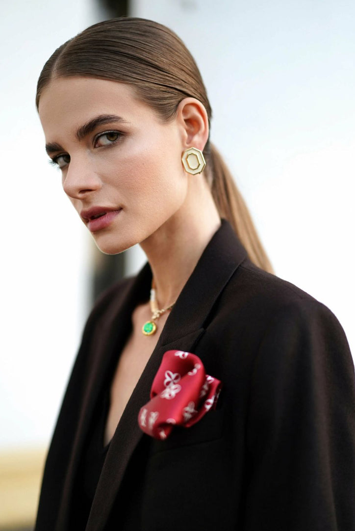 Silk scarf pashé “Red”