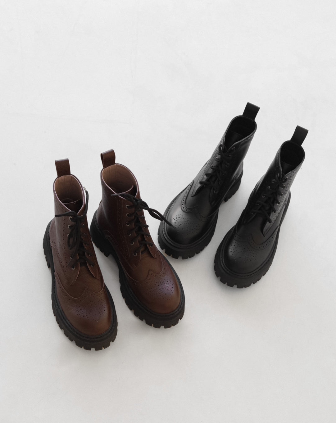 Brown Leather Derby Boots