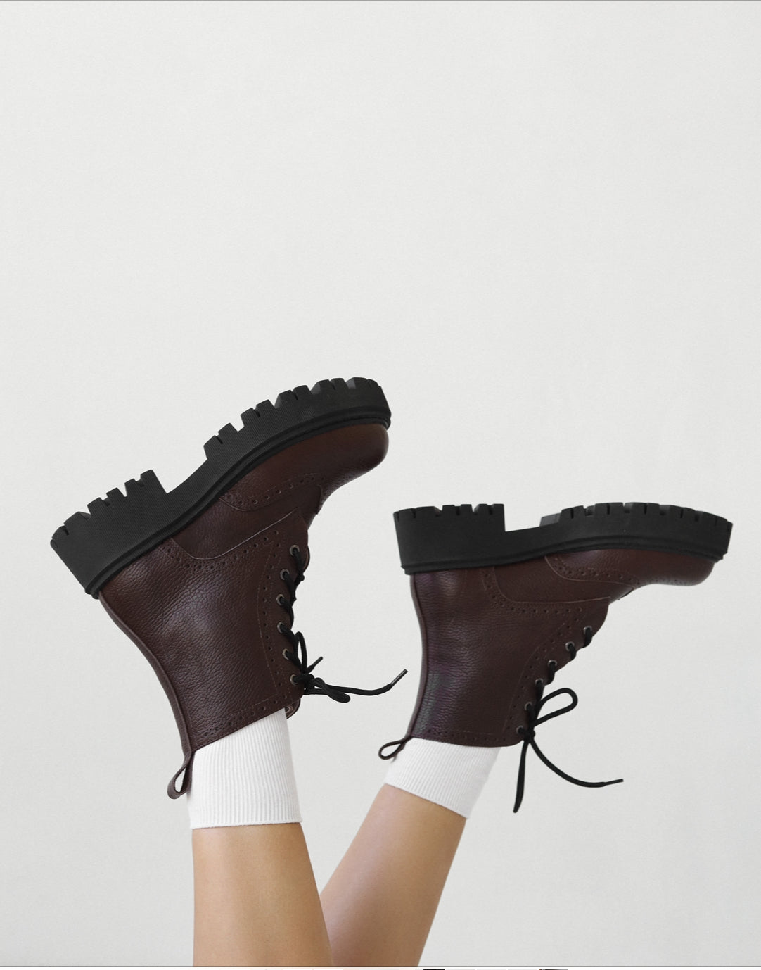 Brown Leather Derby Boots