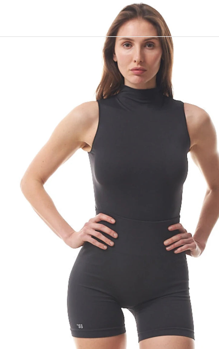 SEAMLESS DARK GRAPHITE BODYSUIT