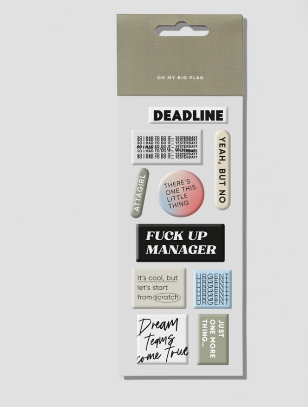 “Fuck Up Manager” 3D Sticker Set
