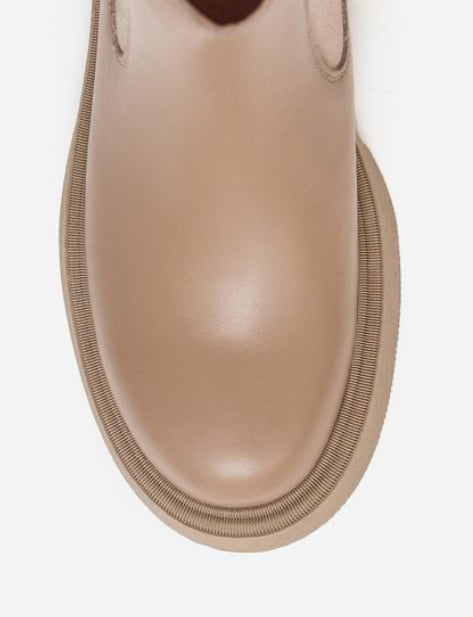 Leather Chelsea Boots (biege)
