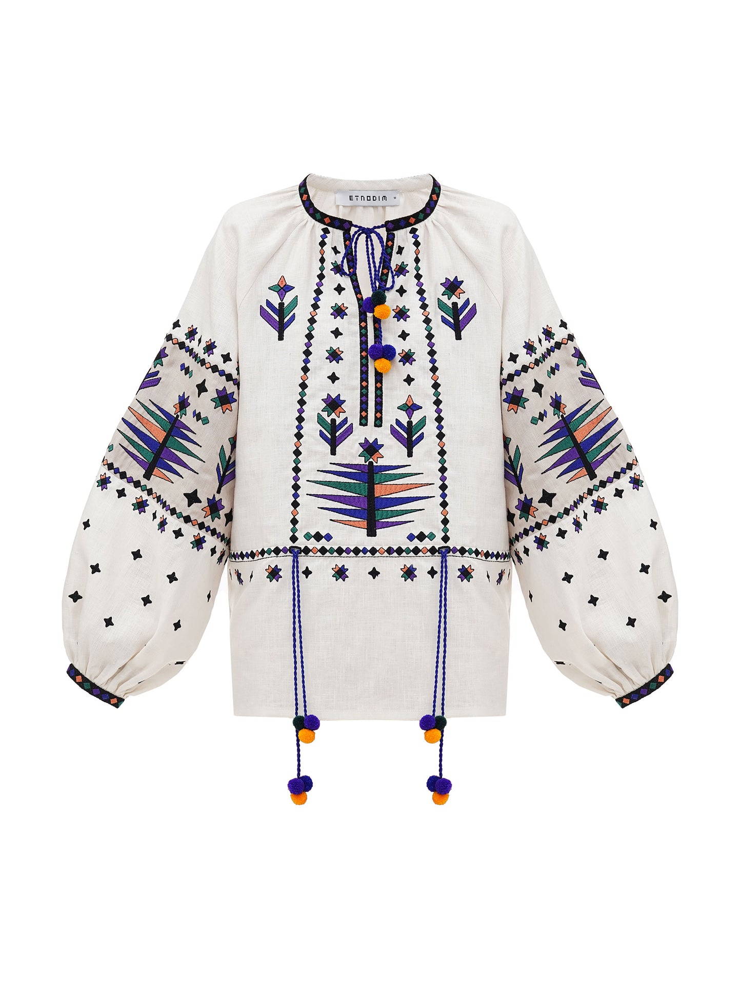 Women's embroidered shirt with geometric embroidery Melanka