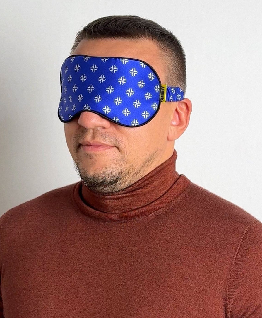 Silk sleep mask "Blue"