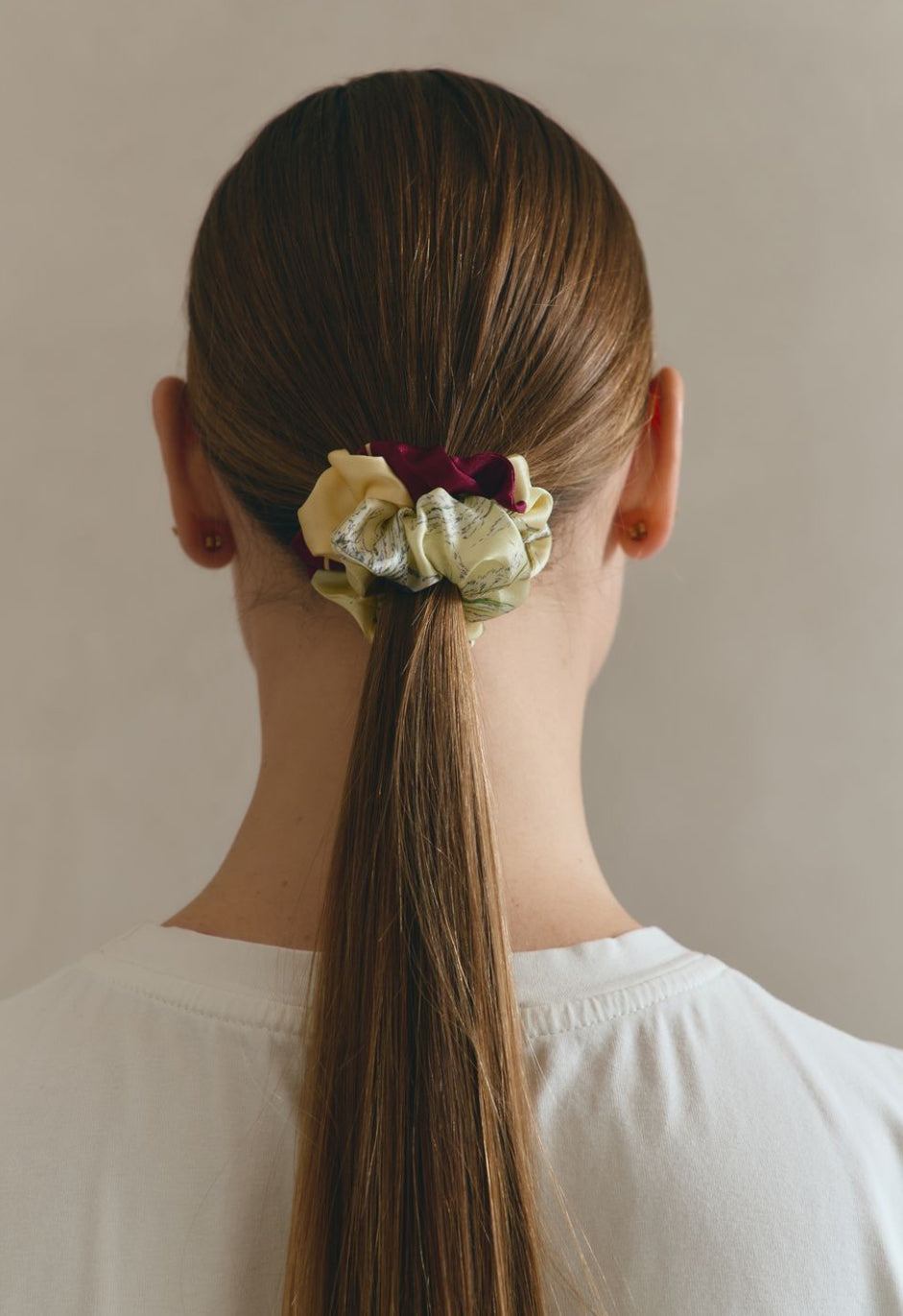 Silk scrunchie "Silence of the heart"