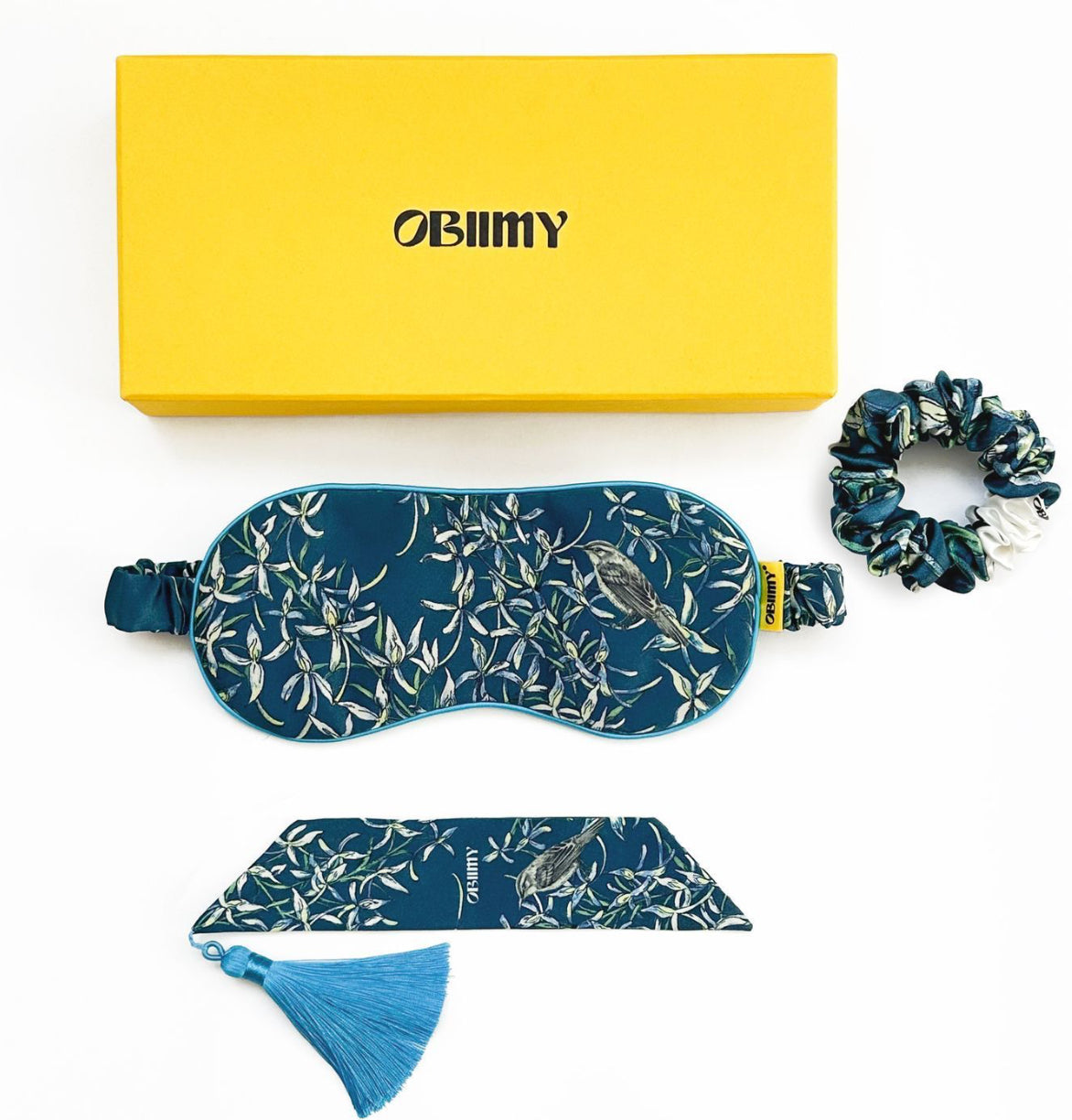 Italian silk sleep mask "Melody of Two"