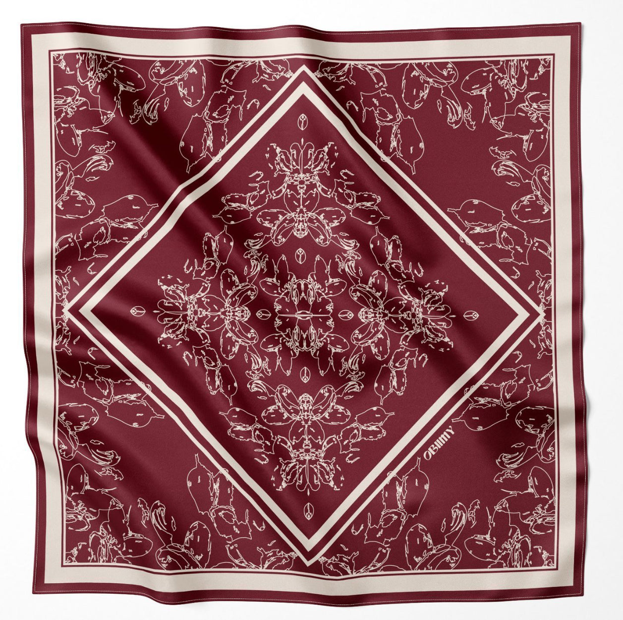 Premium silk scarf "Wild temptation"