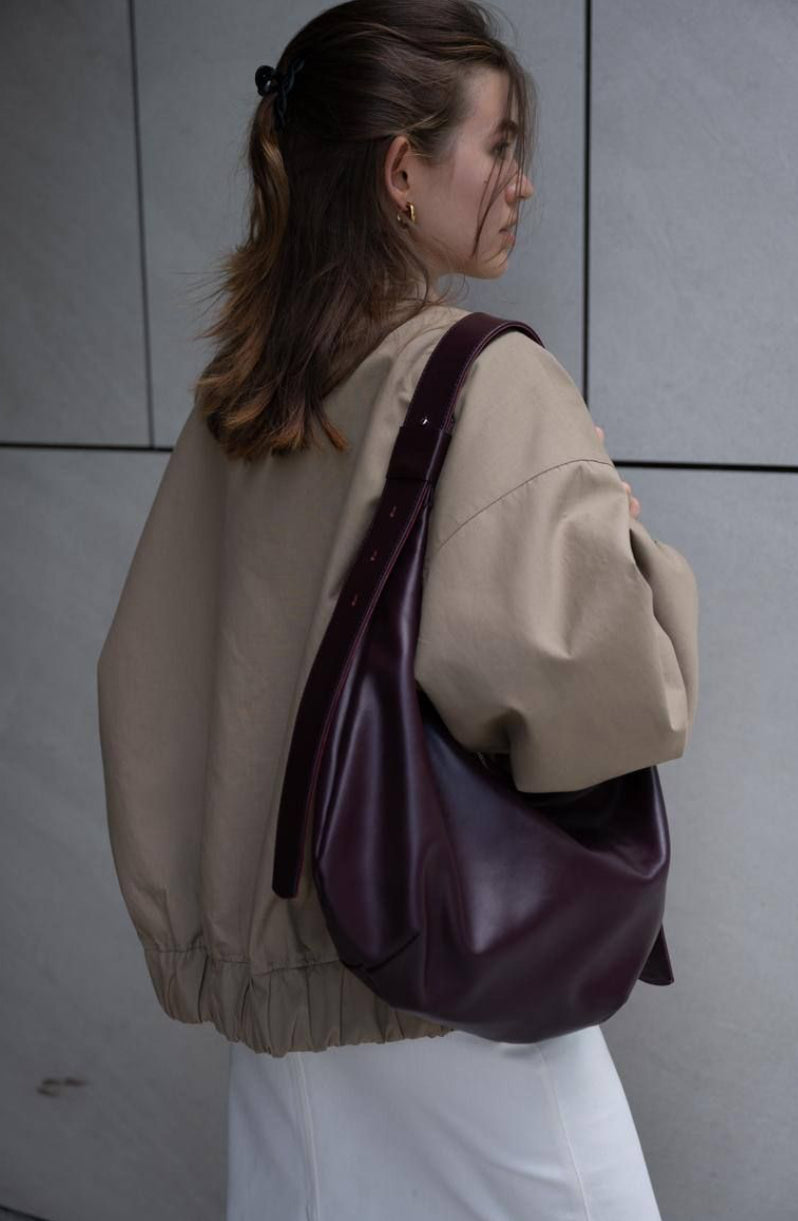 Leather Hobo bag (Pink)