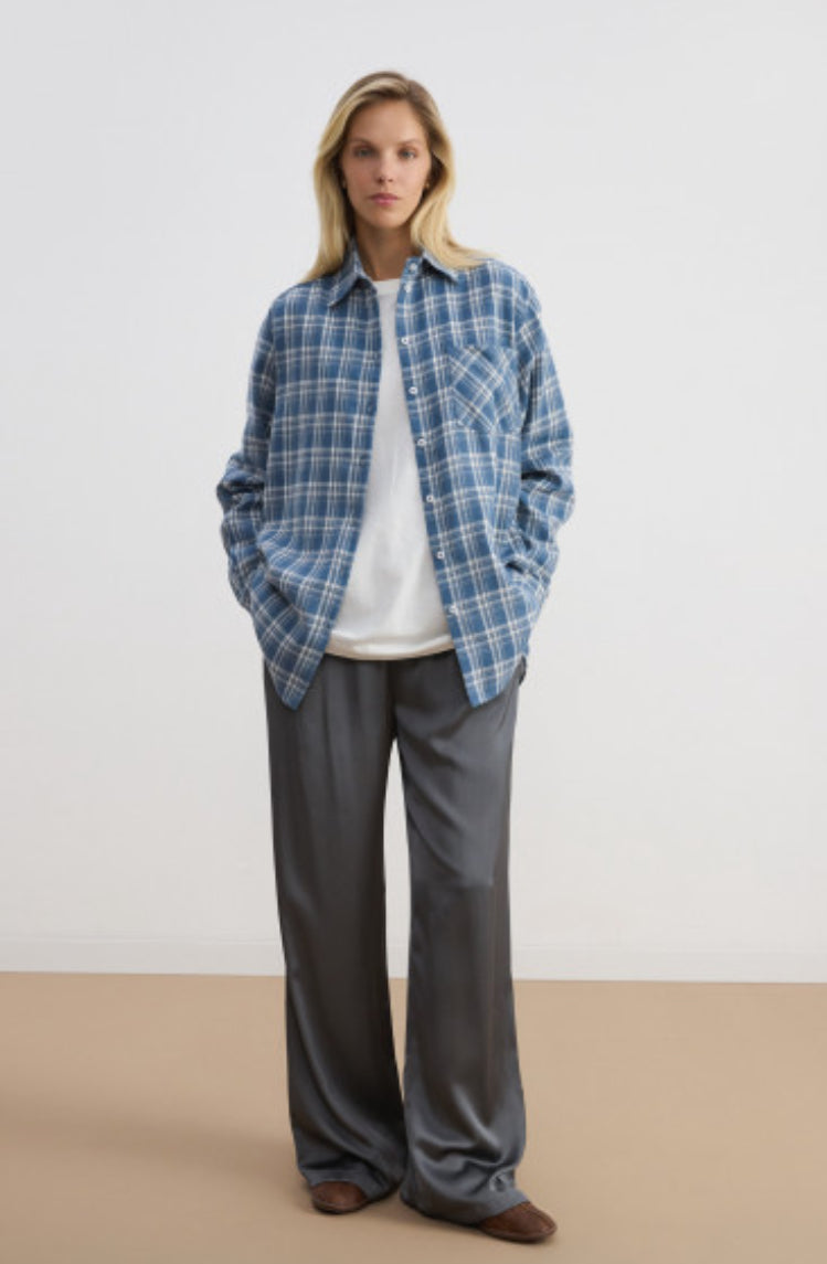 Autumn plaid shirt - Blue