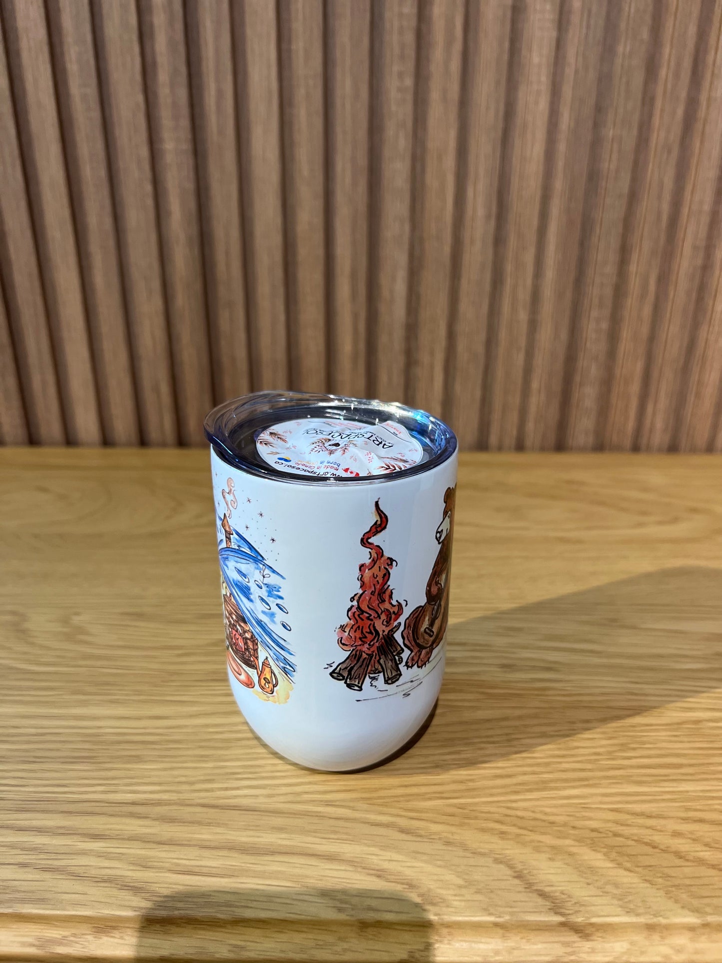 Double wall vacuum mug “Cozy Hole”