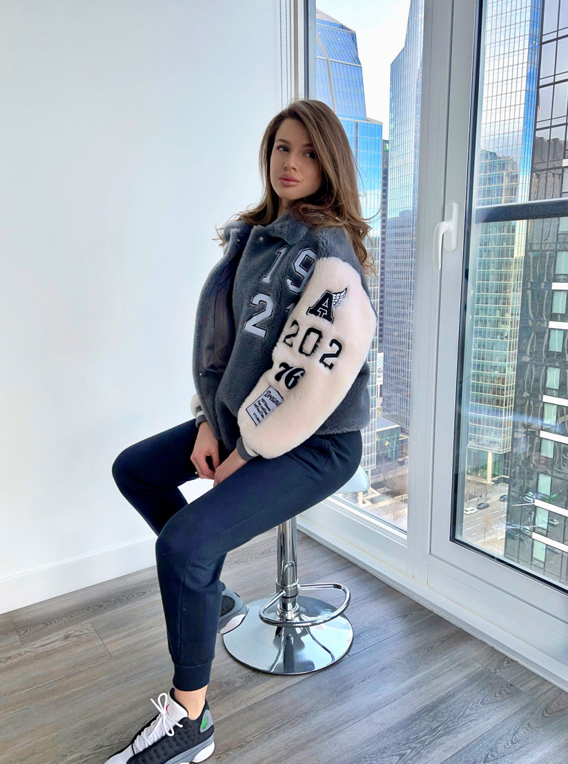 Pure Wool Bomber Jacket