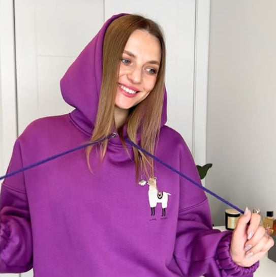 Purple set with embroidery