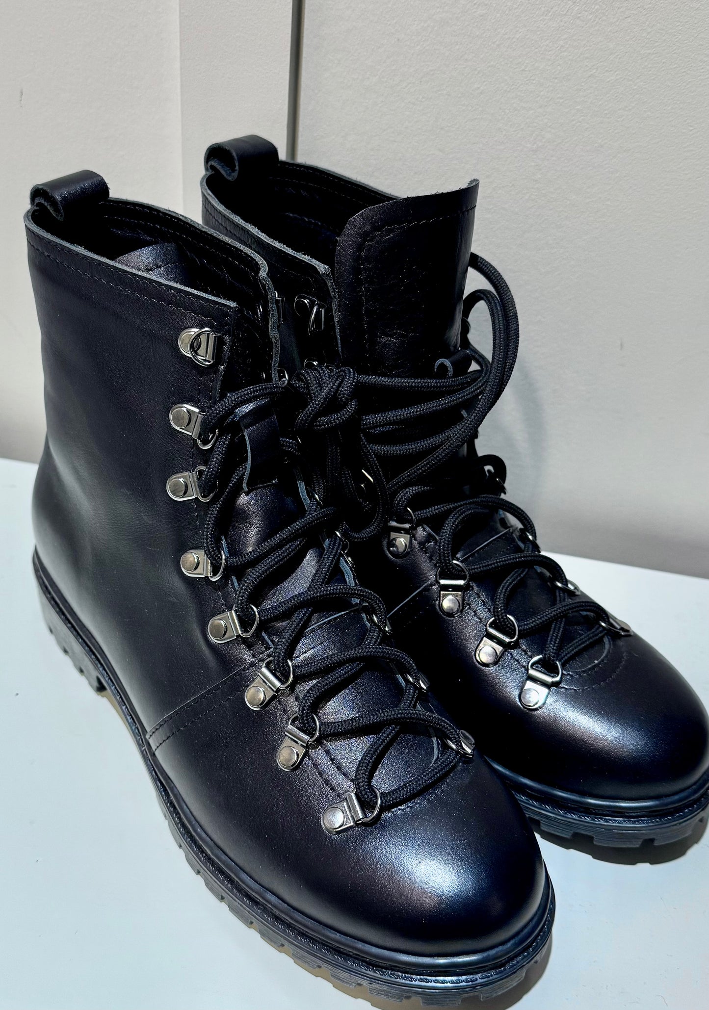 Leather Boots Skates Crazy Horse (black)
