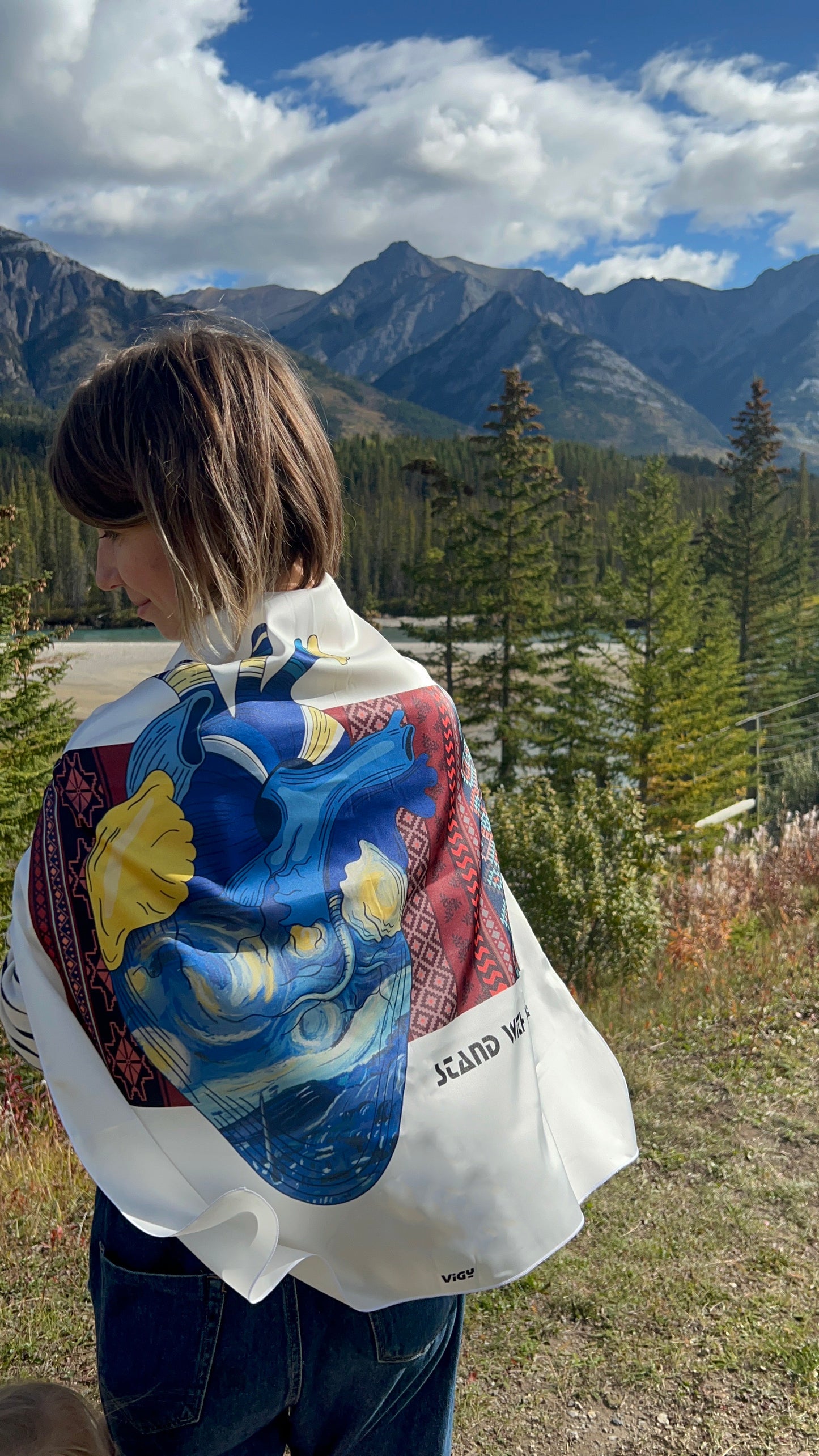 Scarf Ukrainian heart