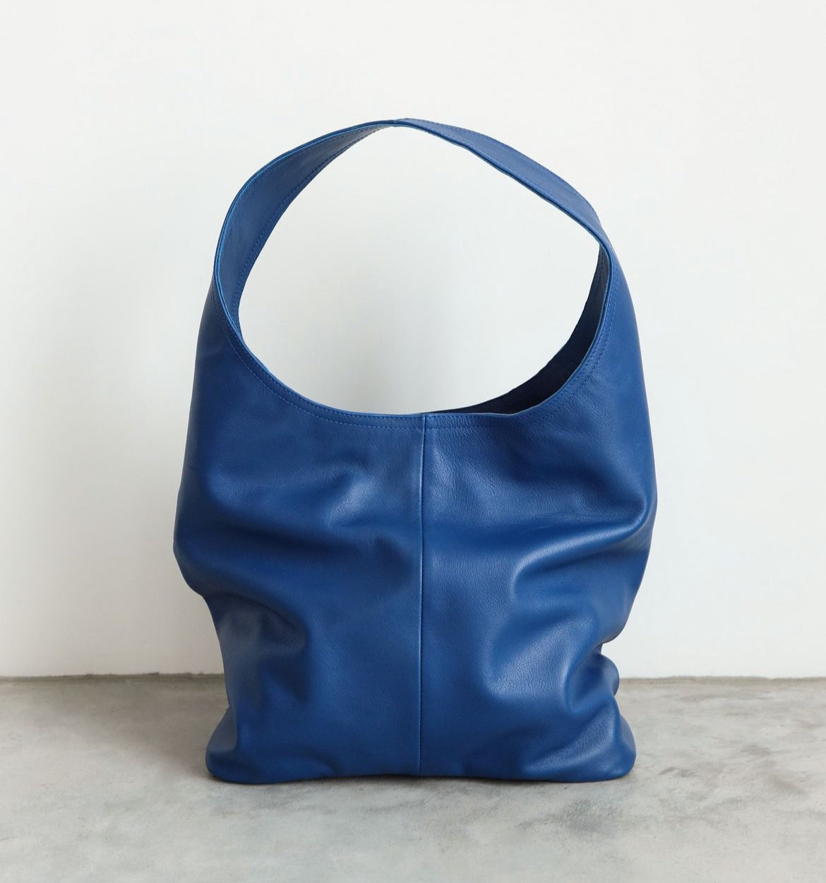 Leather shopper bag
