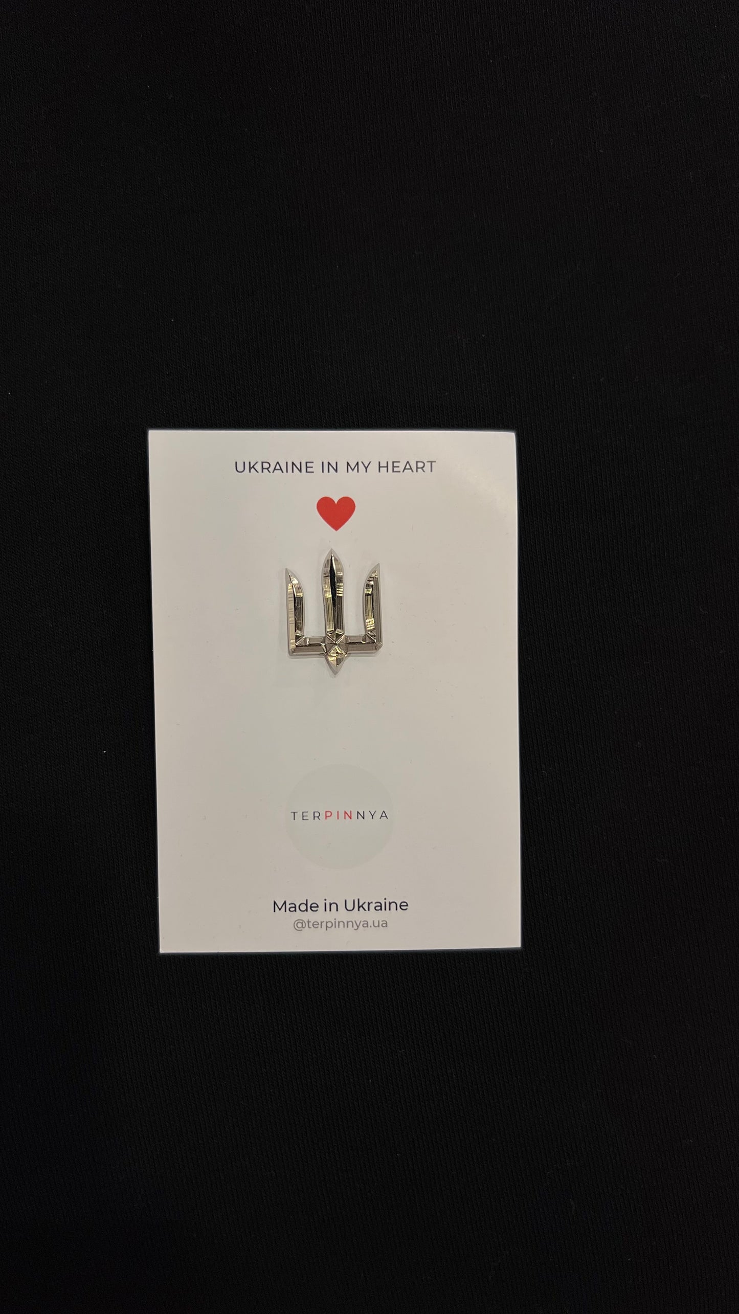 Pin tryzub silver
