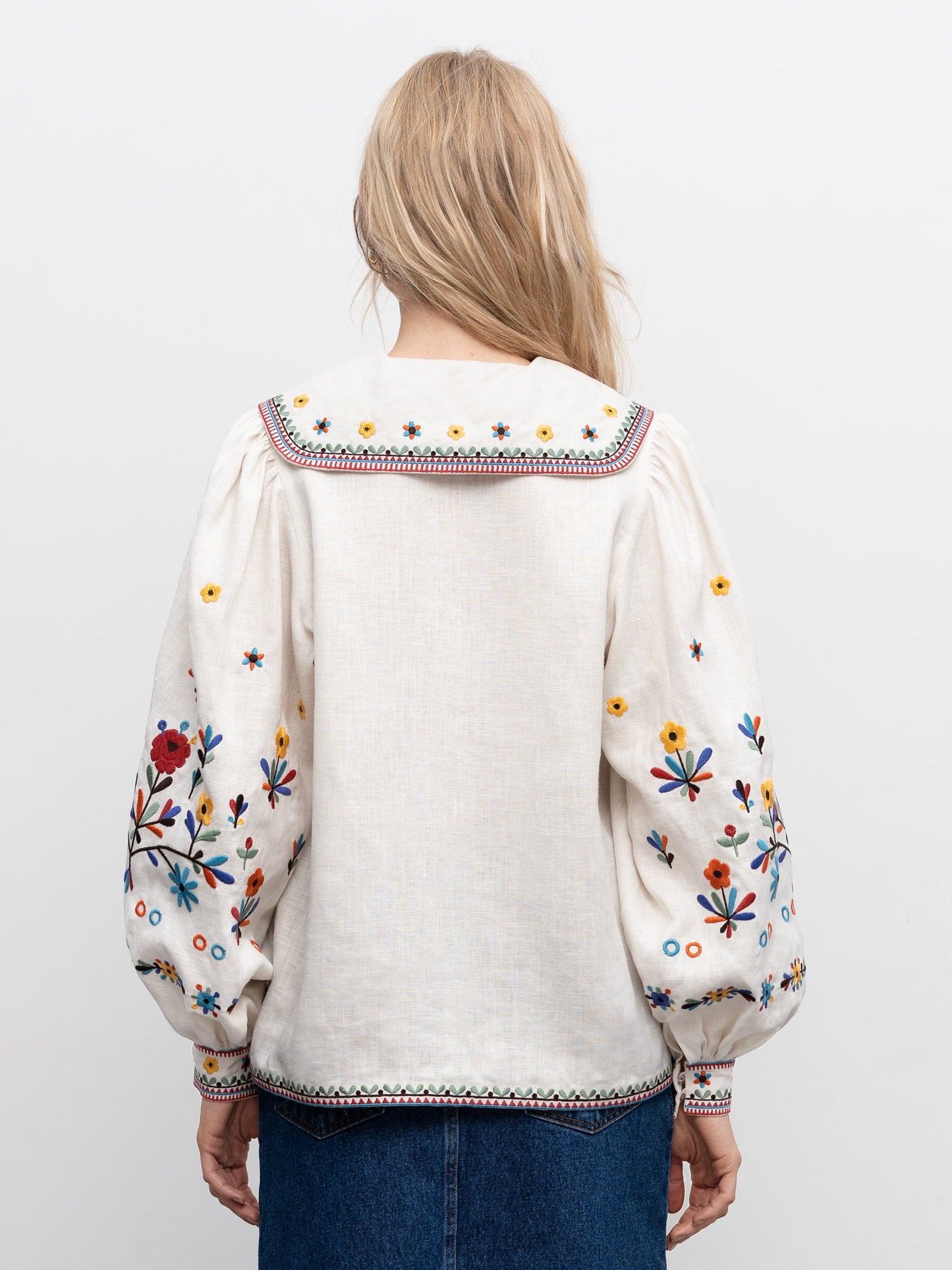Embroidered linen shirt with yavorivsky ornament Yavir