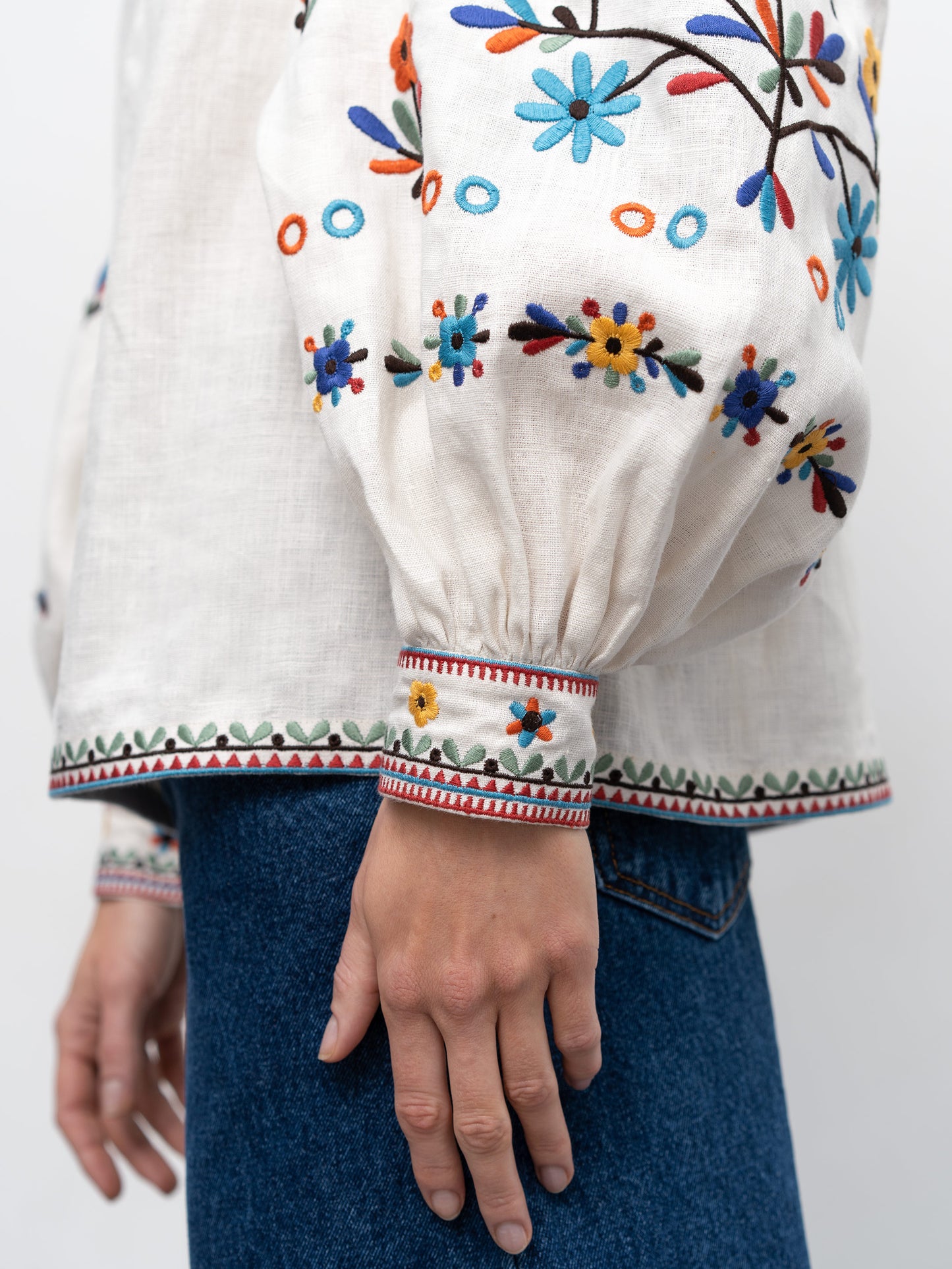 Embroidered linen shirt with yavorivsky ornament Yavir