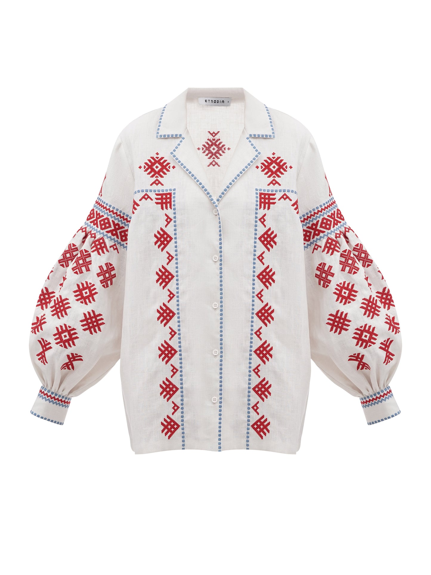 Women's vyshyvanka based on Olga Kosach's ornaments Pchilka