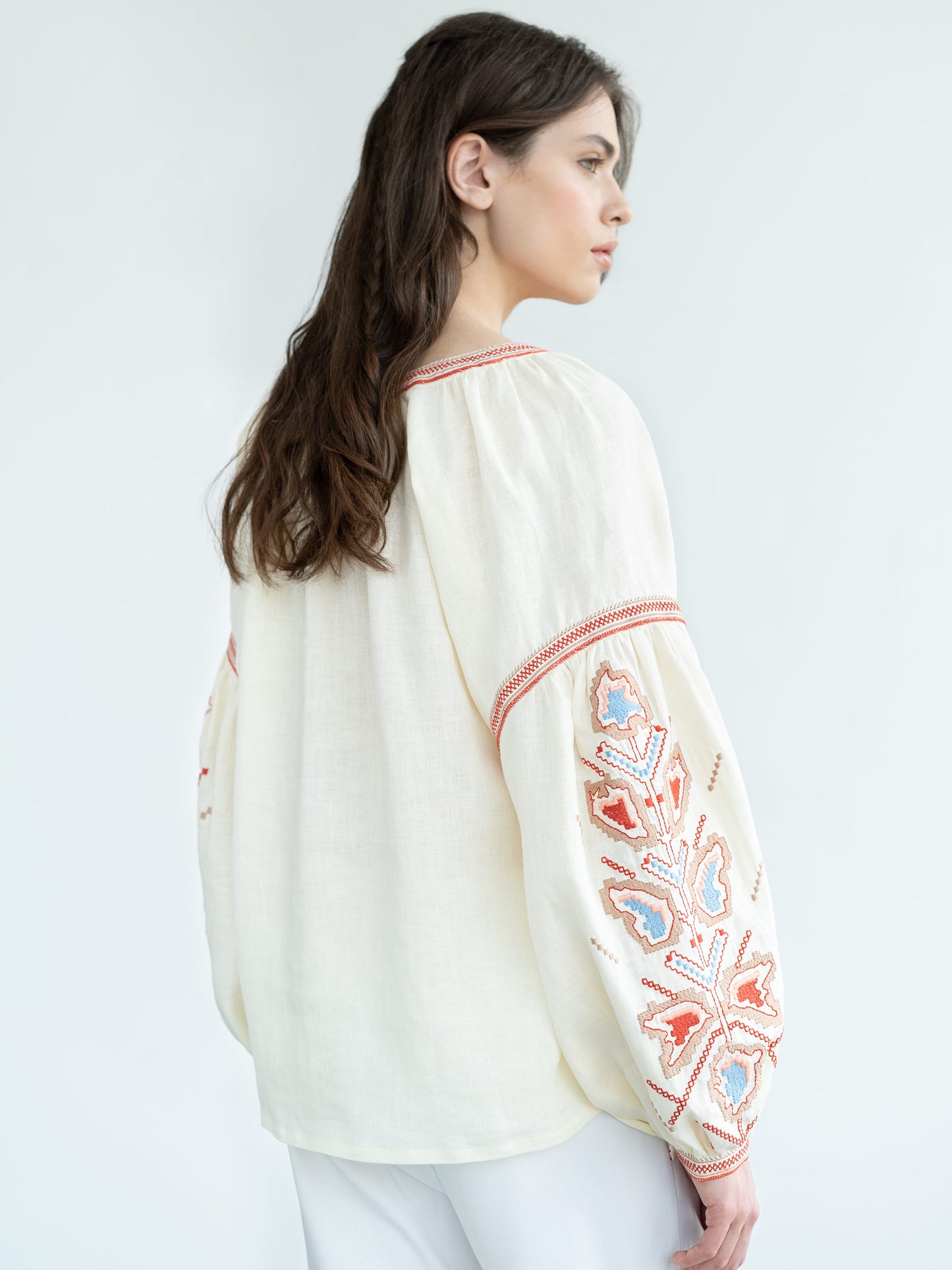 Women's shirt with embroidery of Ukrainian cities-heroes Yednist