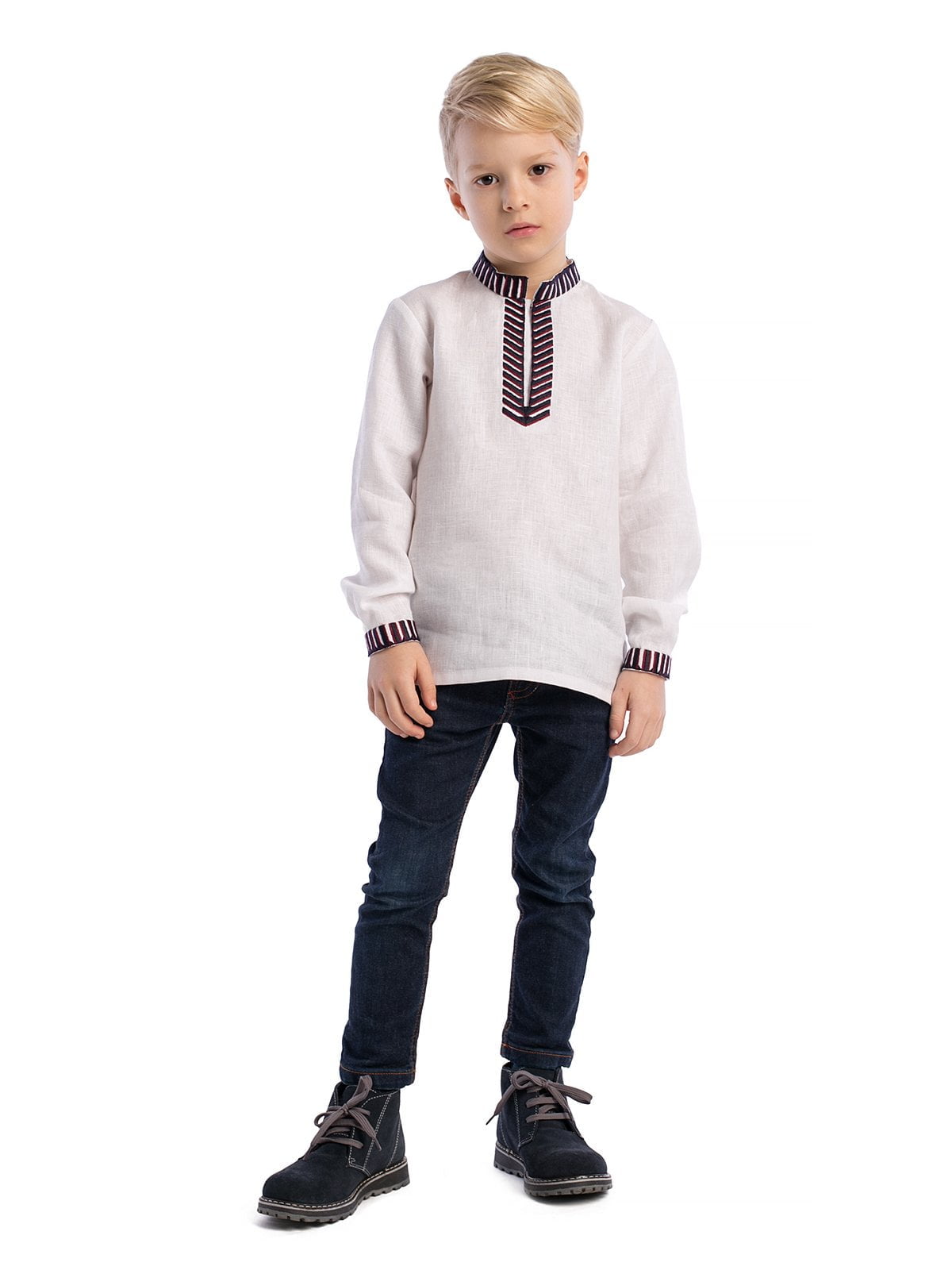Boys embroidered shirt White Sparrow