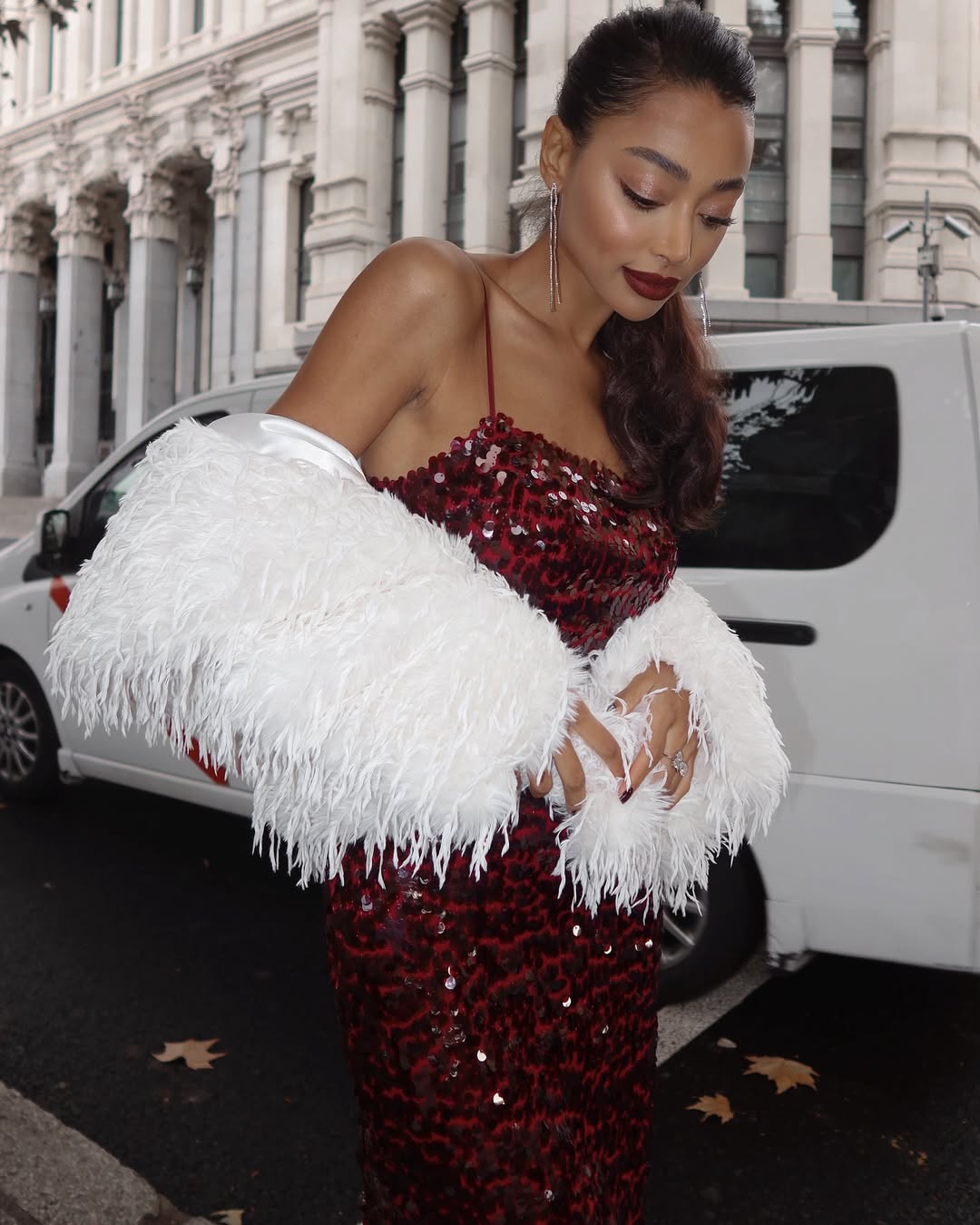 HAILEY - BURGUNDI SEQUIN DRESS