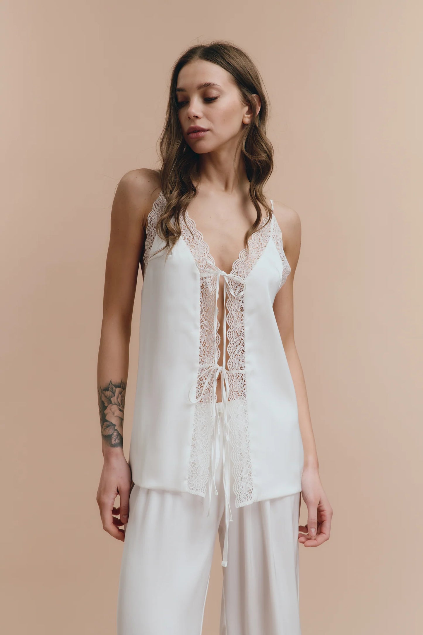 LUCY - WHITE PJS WITH PANTS