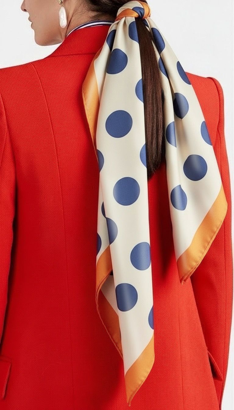 Silk scarf "Spark" 65х65 (Double-sided print)